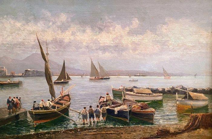 Vincenzo Canino (1892-1978) - Mergellina a Napoli, Antiek en Kunst, Kunst | Schilderijen | Klassiek