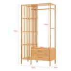 Kledingkast Varanger bamboe open kast 185x100x45 cm naturel, Huis en Inrichting, Verzenden, Nieuw