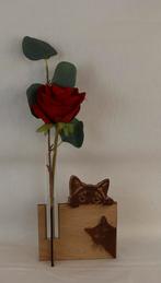 Mini vaasjes met zijderoos, Verzenden, Nieuw