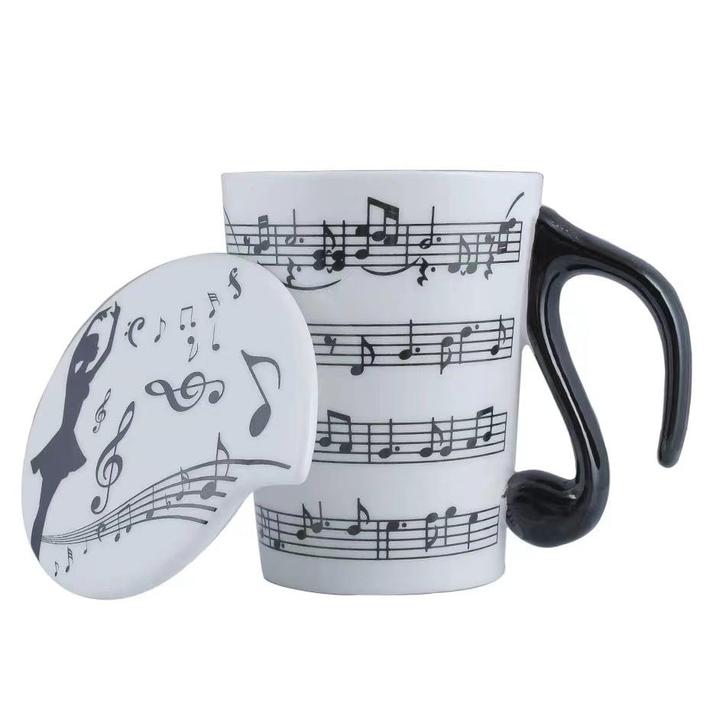 Keramiek mok Muzieknoot Notenbalk (Mokken), Huis en Inrichting, Keuken | Servies, Nieuw, Ophalen of Verzenden