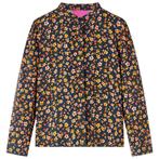 vidaXL Kinderoverhemd met bandkraag 116 marineblauw, Verzenden, Nieuw