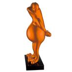 Polysculptuur kikker Kikker oranje metallic, Verzenden, Nieuw