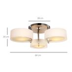 TRUUSK Plafondlamp Plafondlamp Kroonluchter 40W Licht 3-lamp, Verzenden, Nieuw