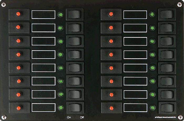 PHILIPPI STV 316 schakelpaneel 16-voudig - automatische, Watersport en Boten, Navigatiemiddelen en Scheepselektronica, Ophalen of Verzenden