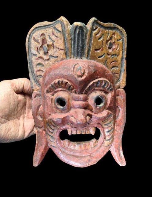 2 Nepal Woede masker - standaard niet inbegrepen in deze, Antiek en Kunst, Kunst | Niet-Westerse kunst
