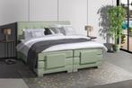 Mörgenn Elektrische Boxspring Nauplion Groen - 90x200 cm, Verzenden, Nieuw, Groen, Modern