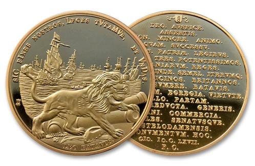 Genummerde officiele Eerste Herslag 1667 Vrede van Breda, Postzegels en Munten, Penningen en Medailles, Verzenden