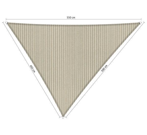 Premium schaduwdoek 4.5x5x5.5m driehoek waterdoorlatend...., Tuin en Terras, Schaduwdoeken