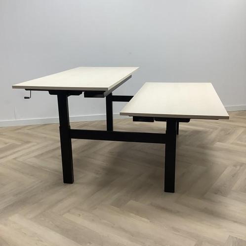 Tweedehands Drentea duo slingerbureau, 160x80 cm, Ahorn-, Huis en Inrichting, Bureaus, Bureau, Gebruikt, Ophalen of Verzenden