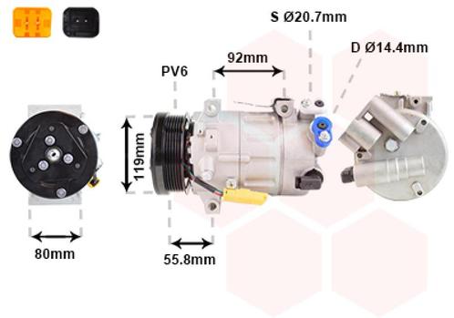 AIRCO COMPRESSOR VOOR CITROEN C4 B7 2010-2018 9671451380, Auto-onderdelen, Airco en Verwarming, Nieuw, Ophalen of Verzenden
