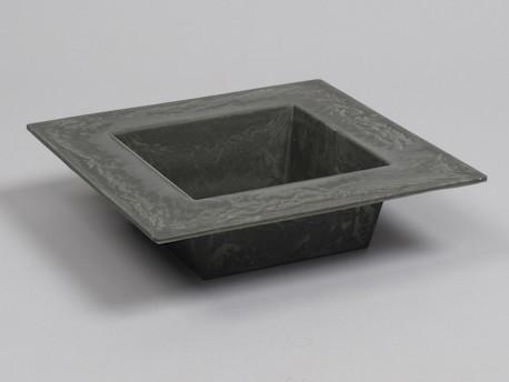 Onderbord loodlook vierkant met hoge rand 20*20*5 cm.  basic, Hobby en Vrije tijd, Knutselen, Nieuw, Ophalen of Verzenden