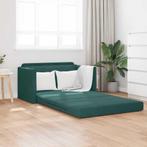 vidaXL Sofa Bed Donkergroen 124 x 204 x 61 cm Fluweel, Huis en Inrichting, Verzenden, Nieuw, Stof, Minder dan 150 cm