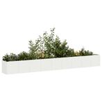 vidaXL Plantenbak 360x40x40 cm koudgewalst staal wit, Verzenden, Nieuw, Metaal