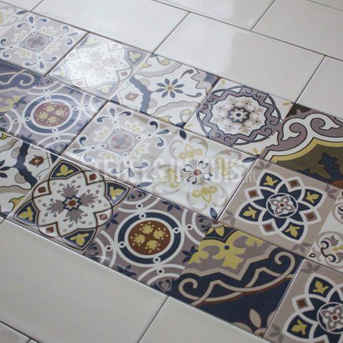 Wandtegel artic handvormlook 10x20cm olite decor mix glans, Doe-het-zelf en Verbouw, Tegels, Wandtegels, Nieuw, 10 m² of meer