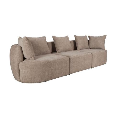 *WOONWINKEL* Dutchbone Rocca Cappuccino Bank 4,5 Zits Cappuc, Huis en Inrichting, Banken | Bankstellen, Nieuw, Verzenden