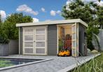 Karibu tuinhuis Mühlentrup 1 Grijs, 428 x 238 cm, Tuin en Terras, Tuinhuizen, Nieuw