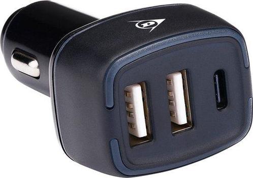 Tweedekans | Dunlop Autolader USB - 2x USB-A en USB-C, Auto diversen, Auto-accessoires, Zo goed als nieuw, Ophalen of Verzenden