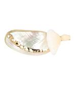 Haarspeld Duckklem Schelpen Parelmoer Goud Creme, Verzenden, Nieuw