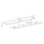 [en.casa] TV wandplank Støvring 21x150x25 cm zwart, Verzenden, Nieuw