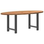 vidaXL Eettafel 200x100x74 cm ovaal massief eikenhout, Huis en Inrichting, Verzenden, Nieuw