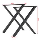 Stalen onderstel Greith set van 2 tafelpoot 72x59 cm zwart [, Verzenden, Nieuw