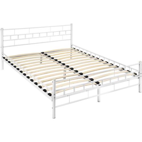 Metalen bed met lattenbodem in modern ontwerp - 200 x 140 cm, Huis en Inrichting, Slaapkamer | Bedden, Verzenden