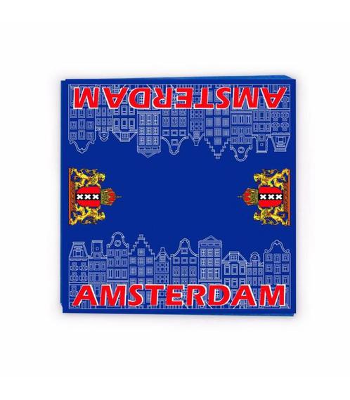 20 x Servetten blauw huisjes Amsterdam, Kleding | Heren, Schoenen, Nieuw, Ophalen of Verzenden