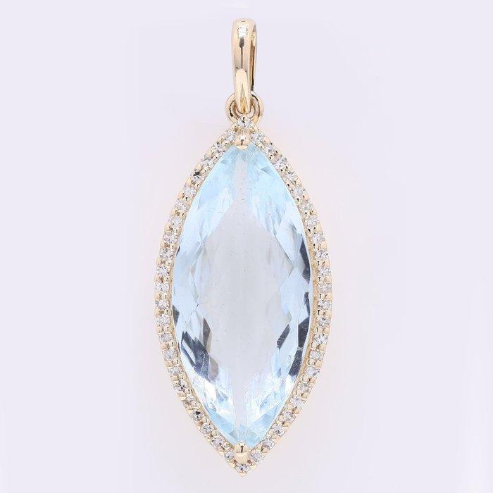 Zonder minimumprijs - Hanger - 14 karaat Geel goud - 4.16ct., Sieraden, Tassen en Uiterlijk, Antieke sieraden