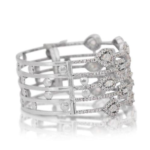 Armband - 14 karaat Witgoud - 8.22ct. tw. Diamant, Sieraden, Tassen en Uiterlijk, Armbanden
