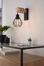 EGLO Townshend 5 Wandlamp - E27 - 27,5 cm - Hout, Verzenden, Nieuw