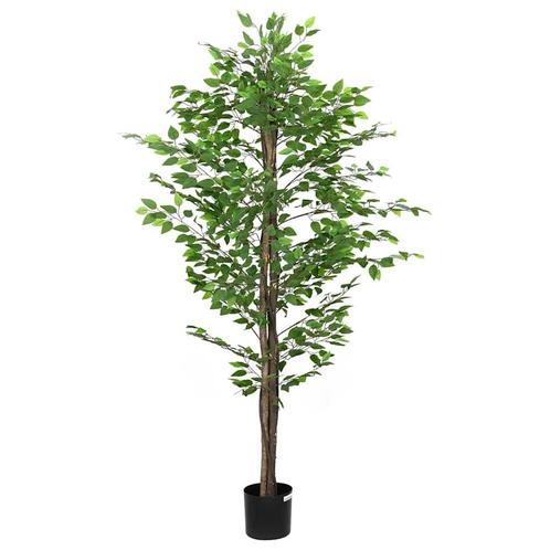 vidaXL Kunst Ficus Plant 1260 bladeren 200 cm groen, Huis en Inrichting, Woonaccessoires | Kunstplanten en Kunstbloemen, Nieuw