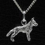 Zilveren Hollandse herder ketting hanger - ruwhaar - klein, Verzenden, Nieuw