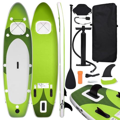 Stand Up Paddleboardset opblaasbaar 300x76x10 cm groen, Caravans en Kamperen, Kampeeraccessoires, Nieuw, Verzenden