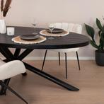 Sohome Ovale Eettafel Joshua Mangohout, kleur Zwart in 3 mat, Huis en Inrichting, Tafels | Eettafels, Nieuw, Verzenden