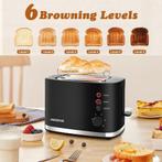 Broodrooster - Toaster - 2 sleuven - 800W - Zwart •, Huis en Inrichting, Verzenden, Nieuw