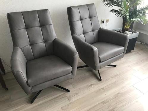 leren draaifauteuils volledig gestoffeerd - met hoge rug en, Huis en Inrichting, Fauteuils, 75 tot 100 cm, 75 tot 100 cm, Nieuw