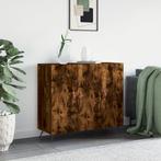 vidaXL Dressoir 90x34x80 cm bewerkt hout gerookt, Huis en Inrichting, Kasten | Dressoirs, Nieuw, Verzenden