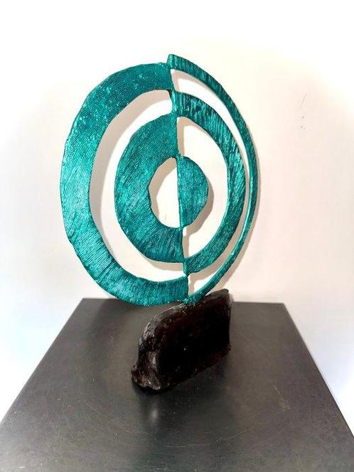 Ousmane Sankara - sculptuur, Soleil - 30 cm - Brons, Antiek en Kunst, Curiosa en Brocante