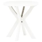 vidaXL Bistrotafel Ø70 cm kunststof wit, Tuin en Terras, Tuintafels, Verzenden, Nieuw, Kunststof