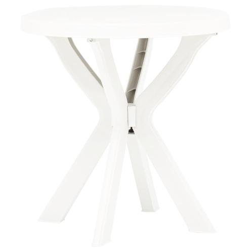 vidaXL Bistrotafel Ø70 cm kunststof wit, Tuin en Terras, Tuintafels, Nieuw, Kunststof, Verzenden
