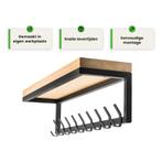 Kapstok - Industrieel - Eiken, Huis en Inrichting, Woonaccessoires | Wandplanken en Boekenplanken, Verzenden, Nieuw