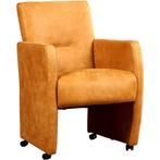 Leren eetkamerstoel Pleasure - Kenia Cognac (cognac) - Met, Huis en Inrichting, Stoelen, Overige kleuren, Nieuw, Leer, Ophalen of Verzenden