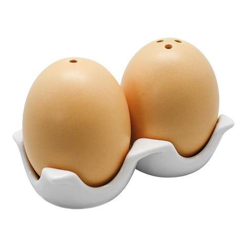 Peper/Zoutstrooier | Porselein | Ei-design | Met Schaaltje |, Zakelijke goederen, Horeca | Keukenapparatuur, Nieuw in verpakking