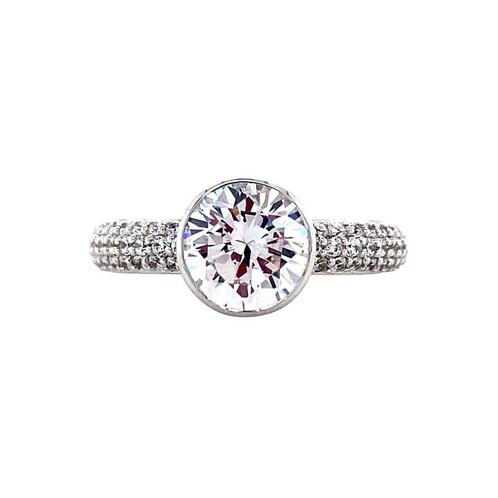 Witgouden ring met zirkonia van Blush 14 krt, Sieraden, Tassen en Uiterlijk, Ringen, Wit, Zo goed als nieuw, Goud, Verzenden