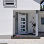 vidaXL Voordeur 100x200 cm aluminium en PVC wit, Doe-het-zelf en Verbouw, Deuren en Horren, Verzenden, Nieuw