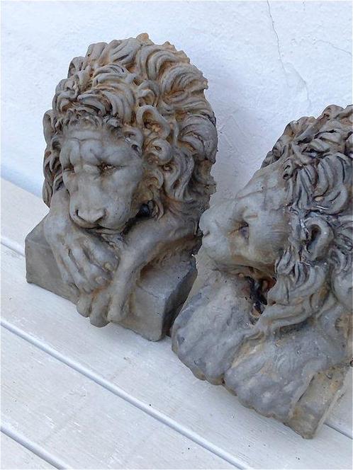 sculptuur, Teste Leoni Canova style - 30 cm - Steen, Antiek en Kunst, Curiosa en Brocante