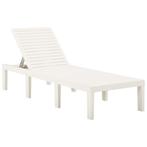 vidaXL Ligbed kunststof wit, Tuin en Terras, Ligbedden, Verzenden, Nieuw