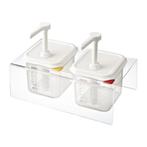 Sausdispenser met pomp - GN 1/6 - 2,6 liter - set van 2 - Ar, Verzenden