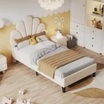 Gestoffeerd Kinderbed 90x200 cm met Bloem Hoofdbord, Verzenden, Nieuw