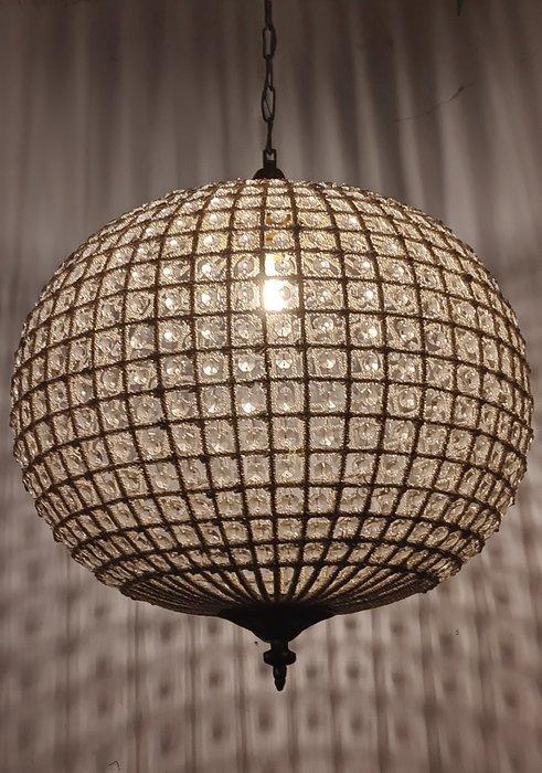 Plafondlamp - Glas, Messing, Metaal, Antiek en Kunst, Curiosa en Brocante